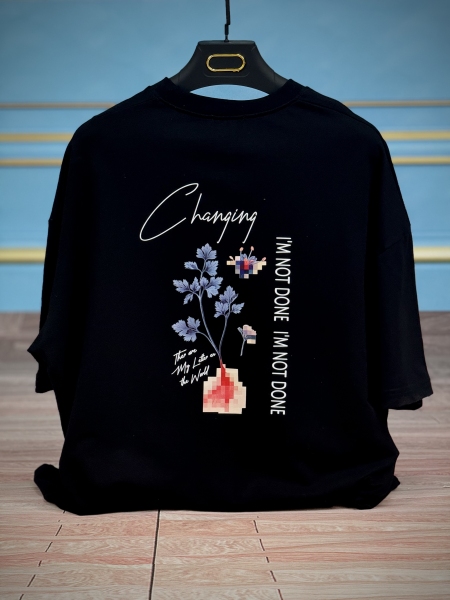 تیشرت(برگ)مشکی