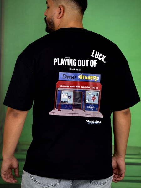 تیشرت(luck)مشکی