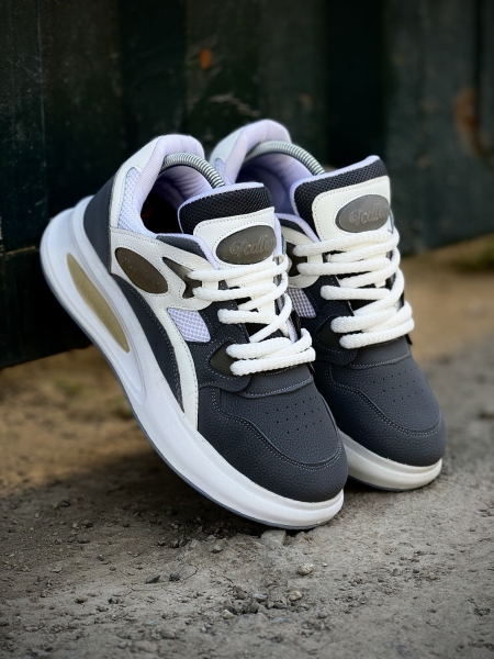 کتونی اسپرت(fashion)طوسی سفید