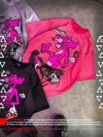 تیشرت پلنگ صورتی گرم بالا صورتی