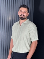 تیشرت مراکشی نیم زیپ مردانه سبز