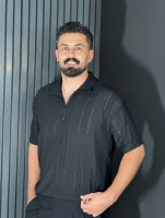 تیشرت مراکشی نیم زیپ مردانه مشکی