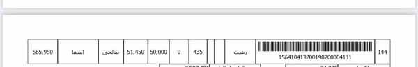 رسید مرسولات پستی ارسال شده